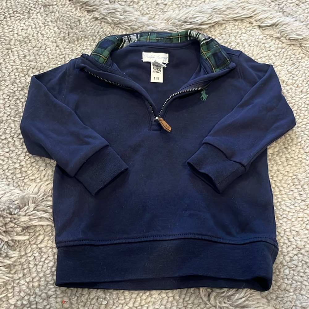 Ralph Lauren, Baby half zip pull over. Size 12 months